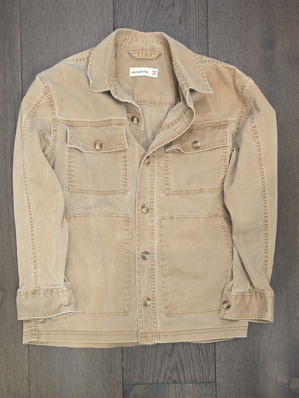Abercrombie kids Tan Military-Style Field Jacket